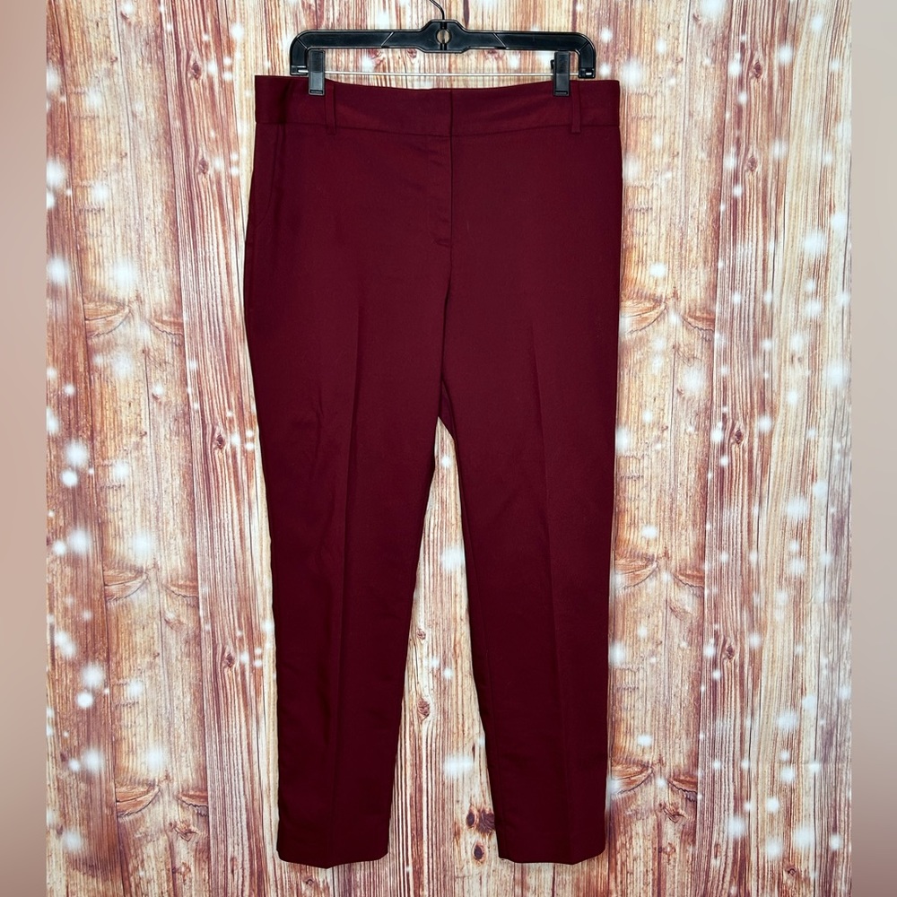 Chaus of New York Straight Leg Pants Size 12 Cranberry Professional